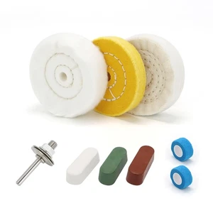 3 Zoll Polierscheibe mit 1/4 Zoll Schaft für Bohrer, 3/8 Zoll Bohrung, weich. - Bild 1 von 6