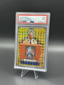 2024 PANINI MOSAIC BARRY SANDERS REACTIVE YELLOW PSA 9 MINT 🔥 - Picture 1 of 2