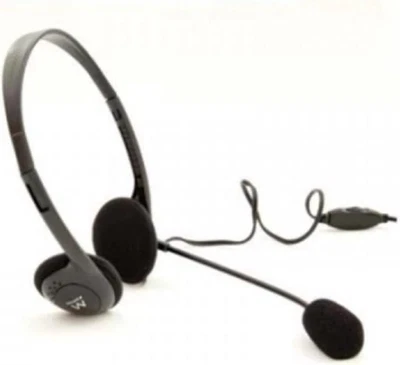 Cuffie Con Microfono per PC Con Controllo Volume, Nero - Immagine 1 di 4