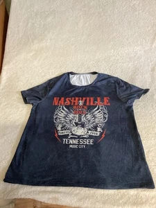 T Shirt “ Nashville Tennessee music city rock ‘n’ roll forever and ever” XL Gray - Picture 1 of 13