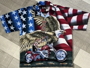 Steve And Barry's Club Shirt Mens Sz XL USA American Flag Short Sleeve - Picture 1 of 3