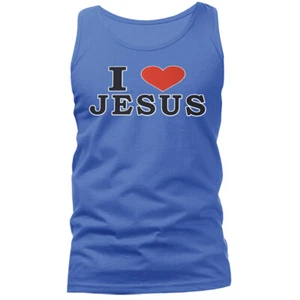 Camiseta sin mangas I Love Jesus Christian Religious God Biblia Iglesia Jesucristo - Imagen 1 de 11