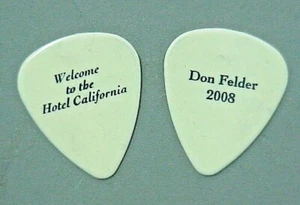 Eagles guitar pick Don Felder Welcome to the Hotel California black on white - Picture 1 of 1