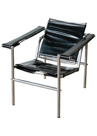 Le Corbusier B301 Armchair Original Leather Chrome Modern Vintage Thonet Freres Cover
