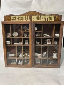Wood Glass Trinket Display Shadowbox Personal Collection Miniature Display - Picture 1 of 24