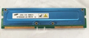 Samsung Memory Rambus RIMM 800-45 256mb/16 RAM MR16R082GBN1-CK8 - Picture 1 of 2