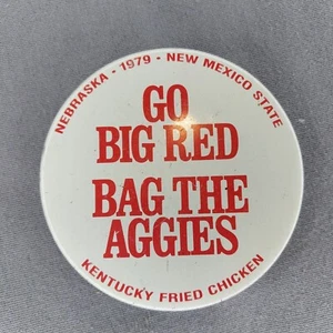 Nebraska 1979 New Mexico GO BIG RED BAG THE AGGIES Kentucky bottone di pollo fritto - Foto 1 di 2