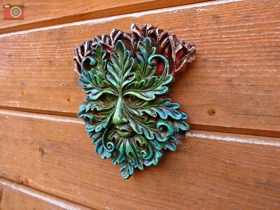 GREEN MAN WALL PLAQUE. OAK KING. Very Different. Man Of The Forest. Tree Spirit - image 1 of 4