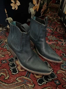 PSKaufman No. 1001 Freeway Chelsea Boot Sz 7 Blue PS Kaufman Pointed Toe Cowboy - Picture 1 of 10