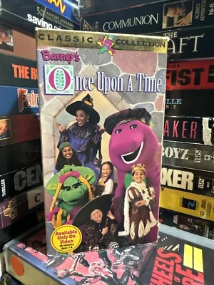 Barney Once Upon a Time VHS 1999 Kids Cartoon Show Classic Collection White Tape - Image 1 of 4