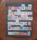 UNITED STATES.A PAGE OF 39 STAMPS.GOOD TO FINE USED.
