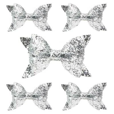 Paquetes de 5 diadema con moño elástico brillante lentejuelas bebé niña YS018 Foto 1 de 4