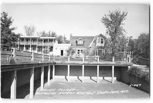Postal RPPC Indian Village, Asamblea Bautista del Norte, Green Lake, Primera Guerra Mundial años 40 - Imagen 1 de 2