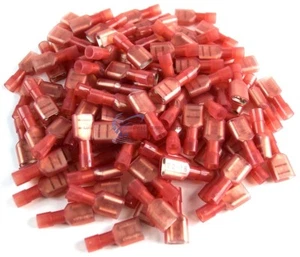 100 Pieces Metra 22 - 18 GA Gauge 12v Red Nylon Female Disconnect FDNR250-100 - Picture 1 of 3