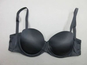 38DD MAIDENFORM NEGRO CON AROS ACOLCHADO CIERRE TRASERO CONVERTIBLE DEMI SUJETADOR 1H - Imagen 1 de 7