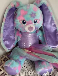 Build A Bear BAB Schmetterling Hase Kaninchen Aqua mit Tutu 16 Zoll Ostern - Bild 1 von 9