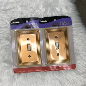 Lote de 2 placas de pared Amerelle 1 palanca níquel cepillado metal fundido - Imagen 1 de 3