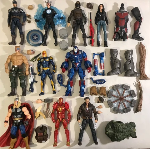 Marvel Legends Avengers GOTG X-Men Nuke Jessica Jones 10 Figures Logan Ragnarok Cover