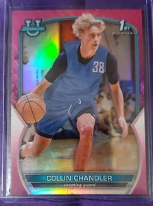 2022-23 Bowman Chrome University Collin Chandler 1st Bowman Pink #2 Refractor - Picture 1 of 2