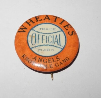 1930's Baseball Knothole Gang Wheaties Los Angeles Angels Pin Button Knot Hole - Image 1 of 2