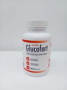 Glucofort Advanced Formula Cholesterol Blood Sugar Glucose Support Exp 3/26 - Picture 1 of 4