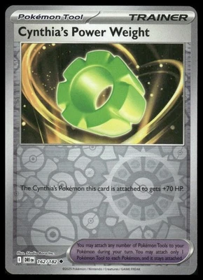 Pokemon SV10: Destined Rivals #162/182 Cynthia's Power Weight HOLO - Image 1 of 2