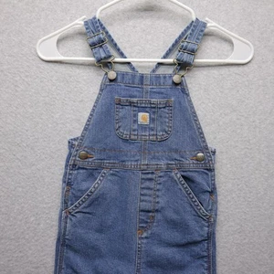 Carhartt Kids Overalls 3T Denim Adjustable Straps Jeans Pockets Workwear Durable - Picture 1 of 13
