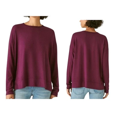 Lucky Brand Sweater Women Sz XXL NEW Cozy Soft Knit  Potent Purple Crew Neck - Image 1 of 4