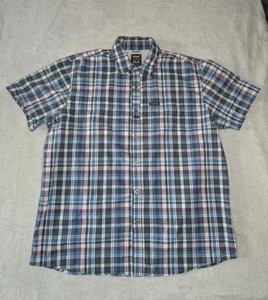 Wrangler Shirt Men's XL Check Plaid Short Sleeve Buttons Cowboy Retro Outdoors - Picture 1 of 7