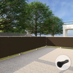 3ft Deck Privacy Screen Fence Screen for Balcony Windscreen Patio Pool Brown - Picture 1 of 7