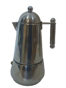 Vintage Italian Moka Stovetop Coffee Pot Stainless Steel Espresso Coffee Maker - Picture 1 of 8