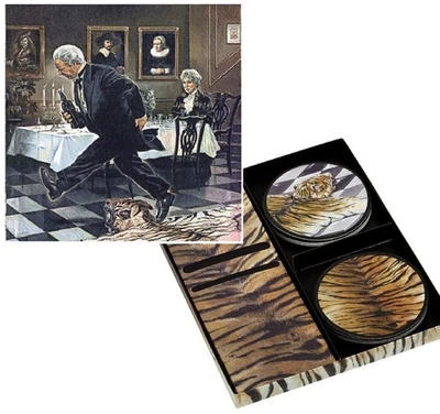 Silvester Tischdeko"DINNER FOR ONE"90.Geburtstag"Servietten+Coasters+CutleryBag - Bild 1 von 3