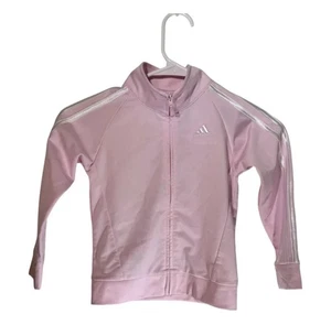 ADIDAS Pink Long Sleeve Zipper Track Jacket Kids - Size 4T - Picture 1 of 3