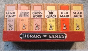 Antike Russell Bibliothek der Spiele - Big-Little Card Game Set - 6 Decks im Halter! - Bild 1 von 5