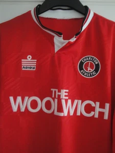 CHARLTON ATHLETIC HOME FOOTBALL SHIRT SIZE XL / X LARGE ADMIRAL VERY RARE - Picture 1 of 6