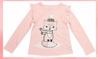 ISAAC MIZRAHI Little Girls Winter Ruffle Shoulder Top Size XS(4) - Image 1 of 4