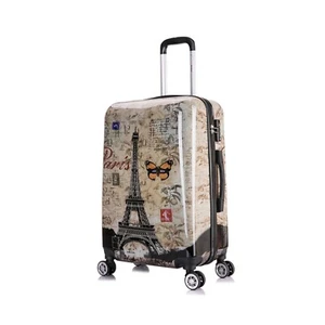 InUSA Print 24" Hard Shell Checked Luggage Spinner Wheels Travel Suitcase - Picture 1 of 109