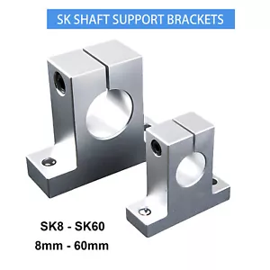 Liniowy wspornik wału szyny Uchwyt blokowy - SK8 do SK60 - otwór 8 do 60 mm - Zdjęcie 1 z 4