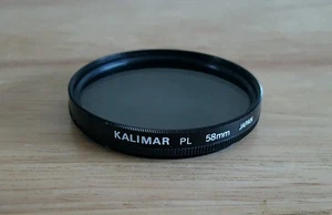 KALIMAR 58mm POLARIZER PL FILTER WITH CASE MADE IN JAPAN - Picture 1 of 3