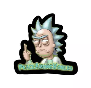 Rick and Morty Peace Between Worlds Sticker Decal - Picture 1 of 3