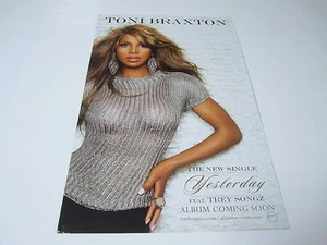 Tony Braxton Yesterday Poster  2 Sided 2010 Promotional 11X17 NEW - Picture 1 of 2