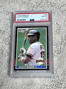 PSA 8 BASEBALL CARD 1985 DONRUSS DUSTY BAKER SAN FRANCISCO GIANTS - Picture 1 of 1