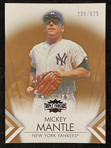 2012 Topps Triple Threads Mickey Mantle #7 SEPIA Insert 286/625 !!!  YANKEES