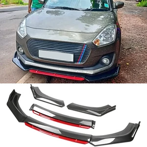 Carbon Fiber Front Bumper Lip Splitter Spoiler Lower Body Kit For Suzuki Swift - Picture 1 of 12