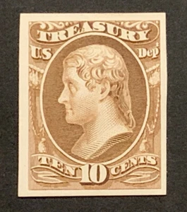 Travelstamps: US Stamps Scott #O77p4, 10 Cent Proof on Card NGAI H - Picture 1 of 5