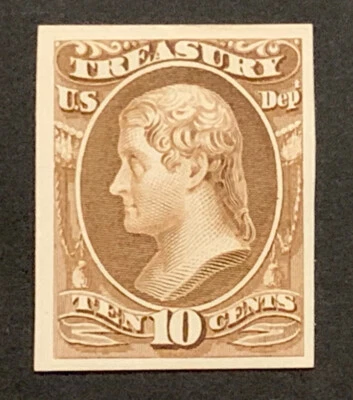 Travelstamps: US Stamps Scott #O77p4, 10 Cent Proof on Card NGAI H - Image 1 of 4