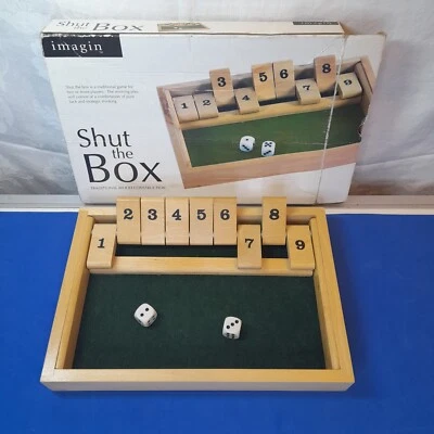 GAMES FAMILY  IMAGIN SHUT THE BOX GOOD PRE-OWNED CONDITION COMPLETE - Image 1 of 4