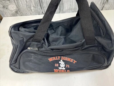Bolso de Lona Walt Disney World 1971 Negro con Cremallera Rolling Carry On Mickey Mouse 19" Foto 1 de 4