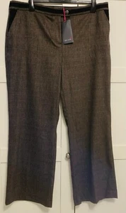 Per Una M&S Tweed Wollmischung Stretch Hose weites Bein NEU Größe 20 - Bild 1 von 7