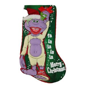 Jeff Dunham PEANUT Monkey Merry Christmas Stocking 3D Kurt Adler Fa La La